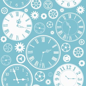 Clock Faces and Parts Seamless Pattern vector