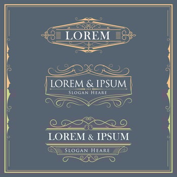 Golden Ornamental Frame Set vector