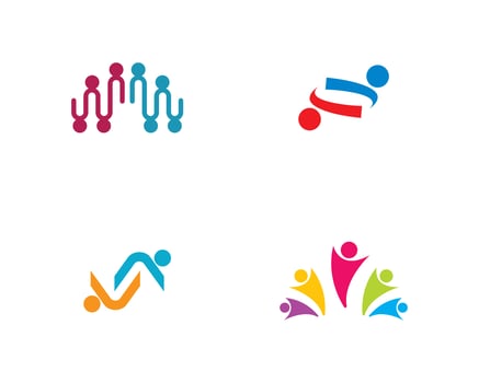 Community culture logo set vector