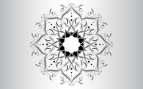 Wave Pattern Petal Flower Mandala vector