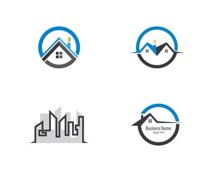 House residential logo set vector
