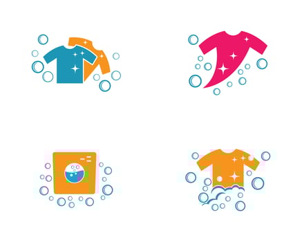 Laundry Logo Set  vector