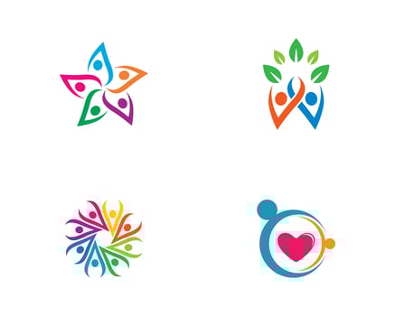 Unity and Community Care Logo Set  vector