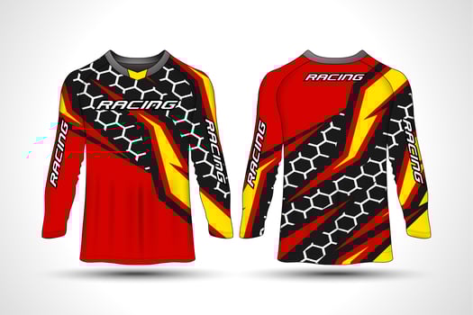 Long sleeve t-shirt sport motorcycle jersey vector