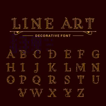 Classic Alphabet Letters vector