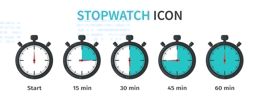 Stopwatch Icon Set vector