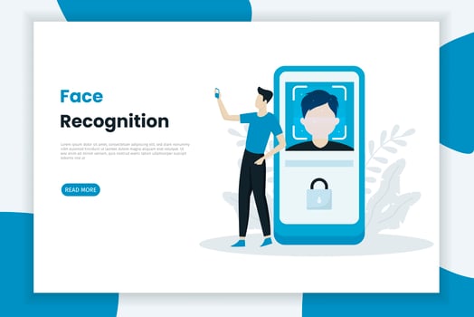 Facial Recognition Technology Concept  vector