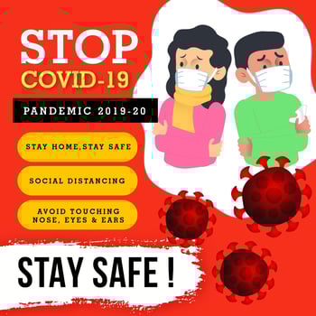 Stop Covid-19 Awareness Poster Design vector