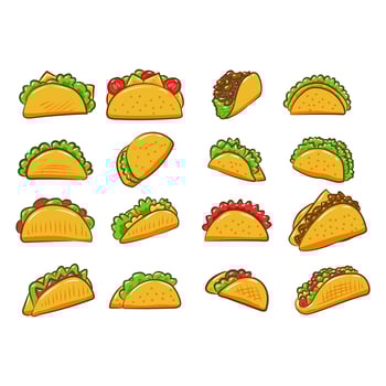 Taco Collection Set  vector