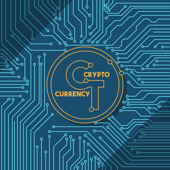 Crypto Currency on Power Grid vector