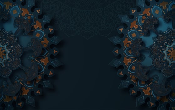 Dark Mandala Pattern Decorative Background vector