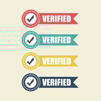 Verified badge set  vector