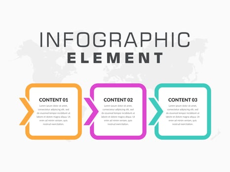 Arrow Styled Infographic Business Element Template  vector