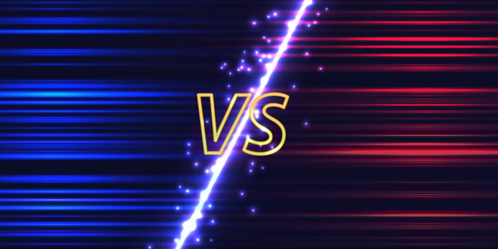 Versus screen with neon glow vector
