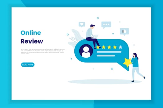 Online Review Landing Page vector