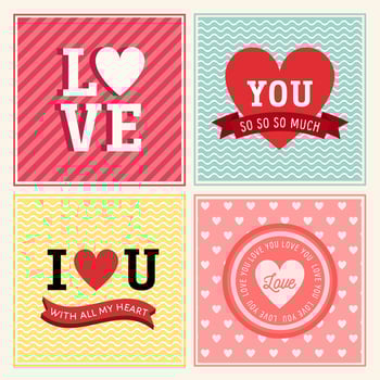 Love Cards Collection vector