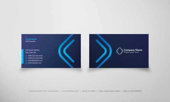 Blue glowing diamond luxury corporate card vector