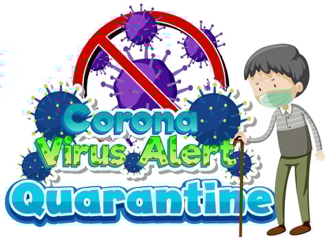 Coronavirus Alert Quarantine Poster  vector