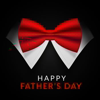 Happy Fathers Day Card with Red Bow Tie vector