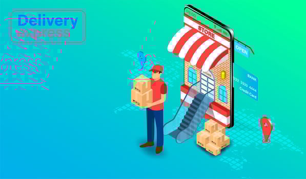 Delivery Man Express Concept  vector