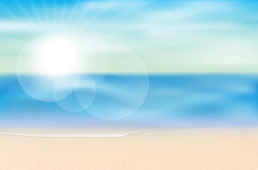 Sea View Summer Beach Sun Background  vector