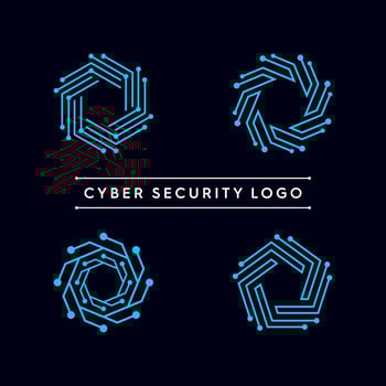 Abstract Technology Shape Logo Set vector