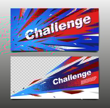 Horizontal Dynamic Sports Banner Set vector