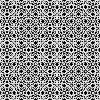 Foral black eamless pattern on gray vector