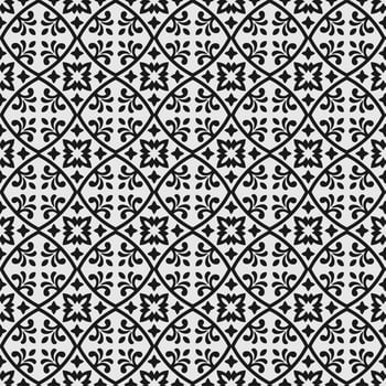 Ornamental circular floral seamless pattern vector