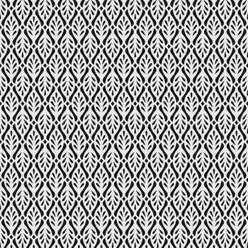 Ornamental leaf seamless pattern vector