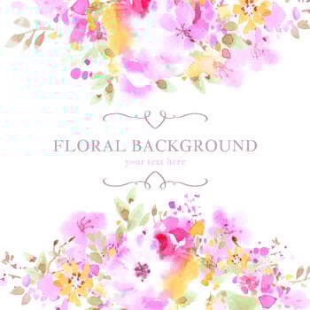 Colorful Floral Watercolor Background vector
