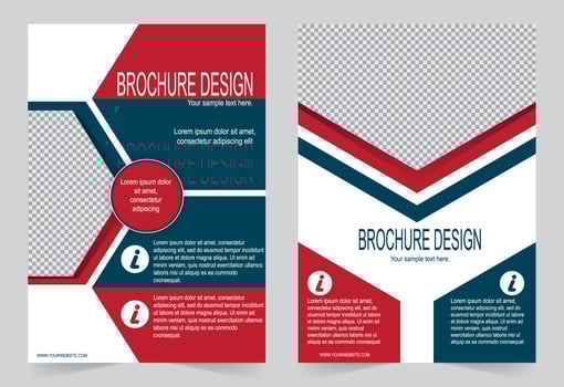 Red and Blue Geometric Cover  vector