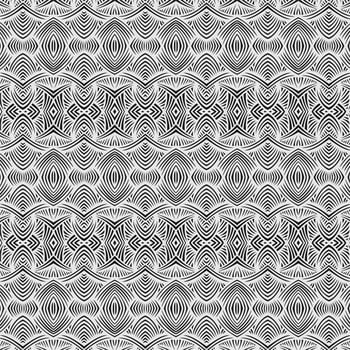 Monochrome illusion seamless pattern vector