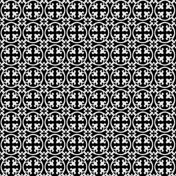 Circular fleur seamless pattern vector