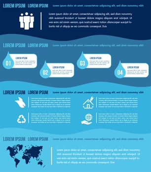 Water infographics elements template with charts vector