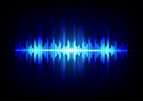 Abstract blue computer firewall technology design vector