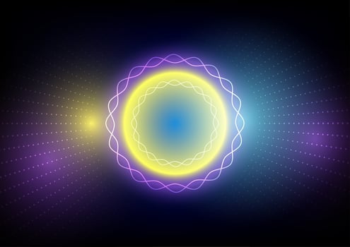 Abstract colorful light circle imagination design vector
