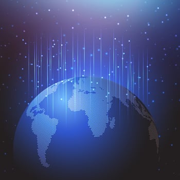 Blue World globe  vector