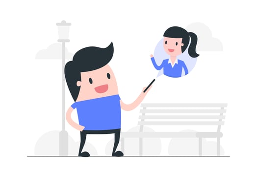 Video conference concept illustration vector