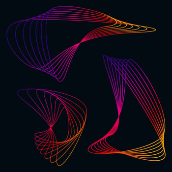 Colorful Fractal Abstract Shape Symbol vector