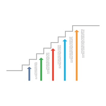 Staircase business ladder infographic  vector