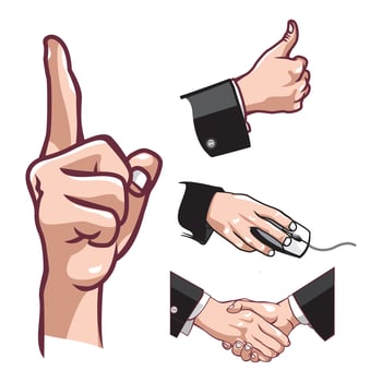 Color hand drawing collection vector