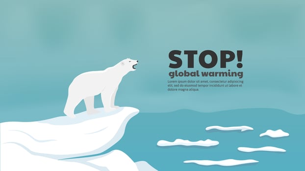 Stop global warming concept vector