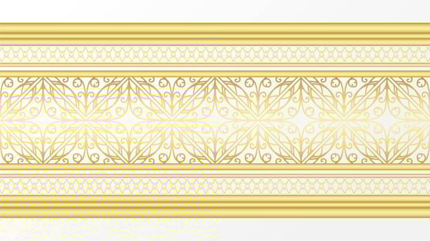 Golden ornamental border vector