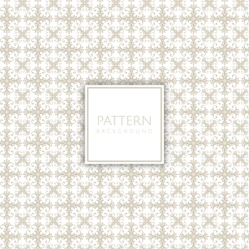 Vintage decorative pattern with white square frame vector