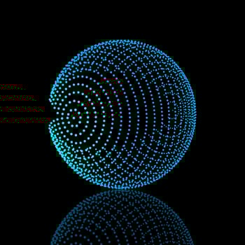 Glowing dot sphere design vector