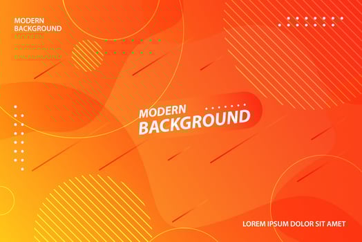 Orange gradient dynamic shape modern design vector