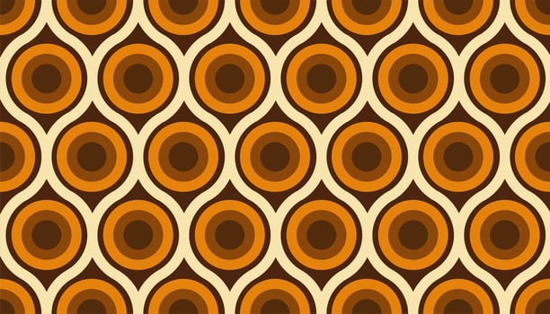 Abstract 60s colorful seamless pattern vector