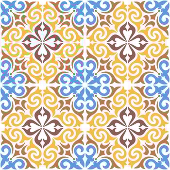 Decorative ornamental tile pattern vector