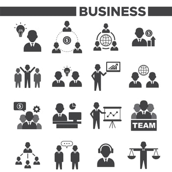 Business People Icons Set vector